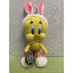 Vintage Easter Bunny TWEETY Plush Looney Tunes Bunny Ears 12” Warner Bros.